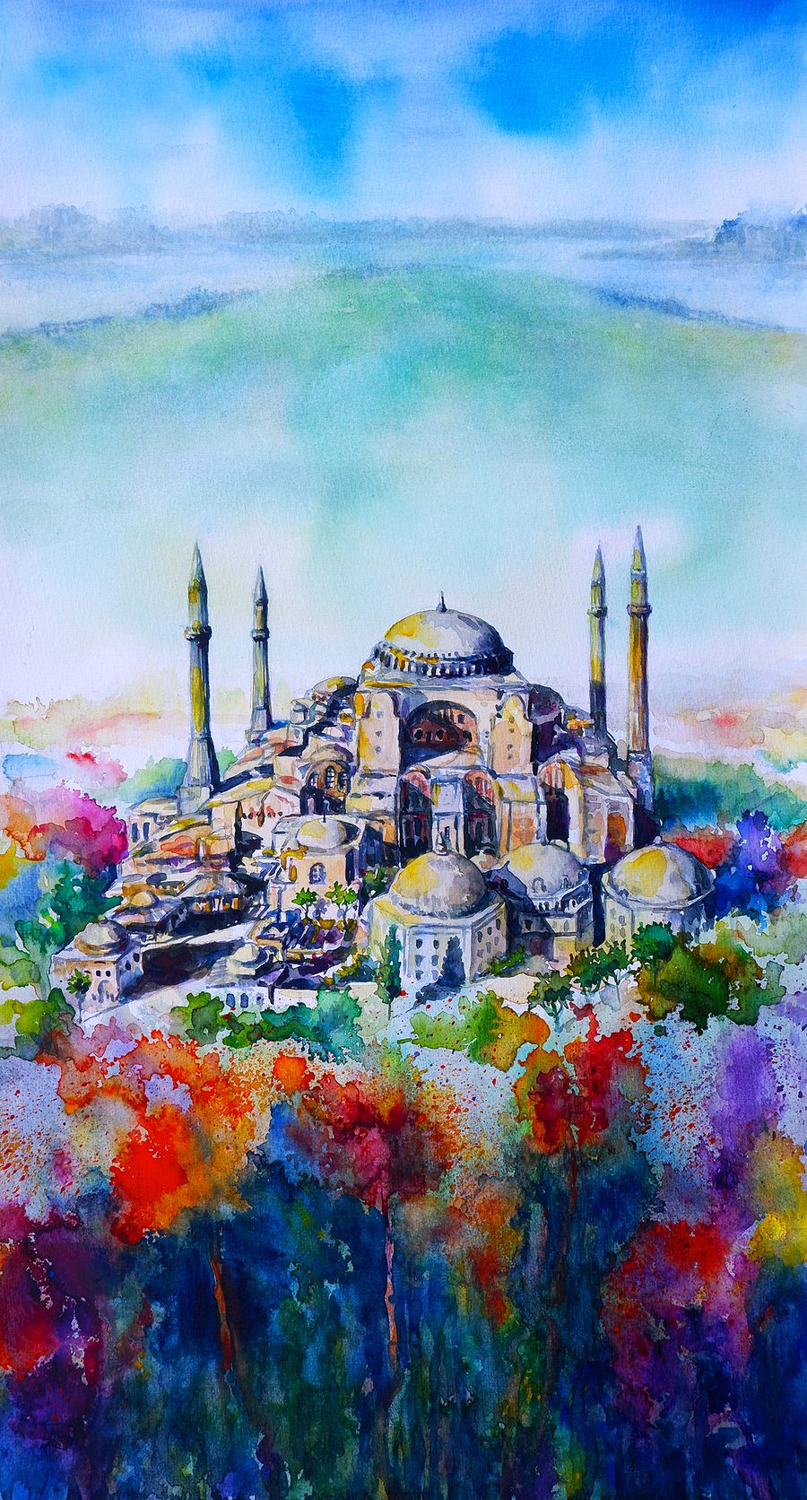 "Hagia Sophia Mosque" Painting by Deni Je product image (1)