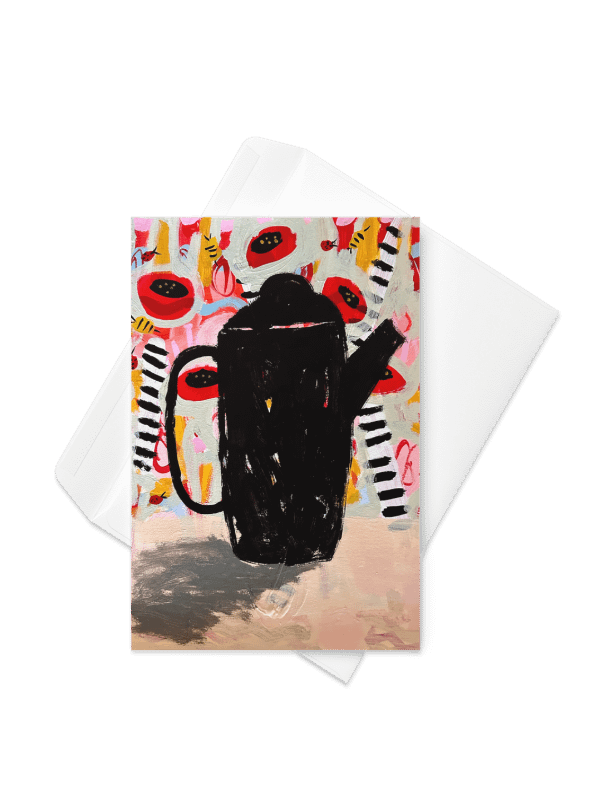 Red Zinger Greeting Card – A Print of an Original Painting product image (1)