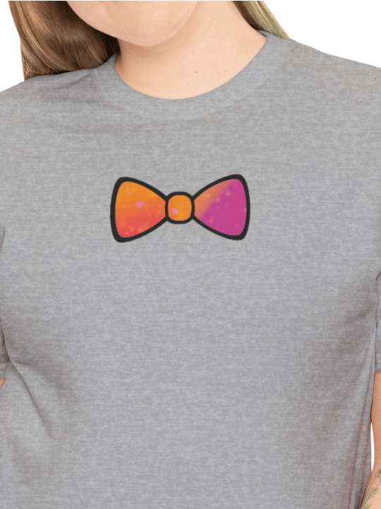 Orange/Purple Mix Watercolor Bow Tie Shirt product image (3)