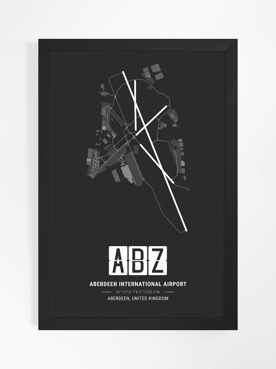 Framed Airport ABZ Premium Map On Matt Paper product image (1)