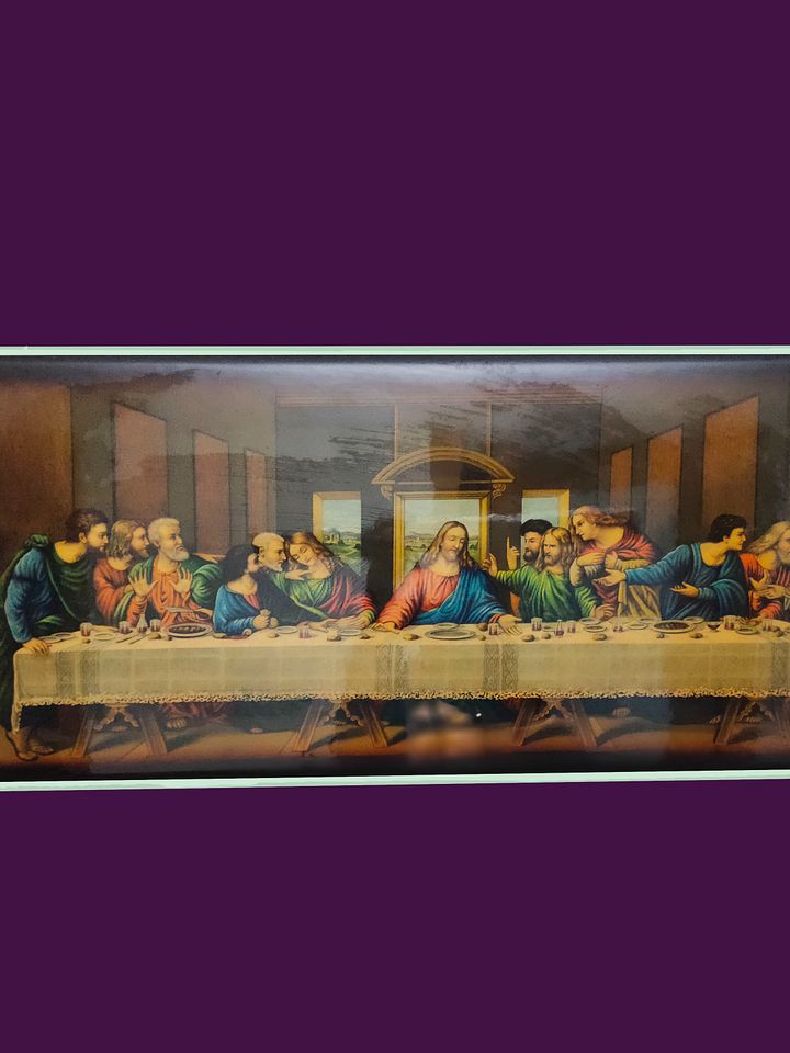 Quadro da Última Ceia de Cristo em Preto - Elegância e História num Presente Único product image (1)