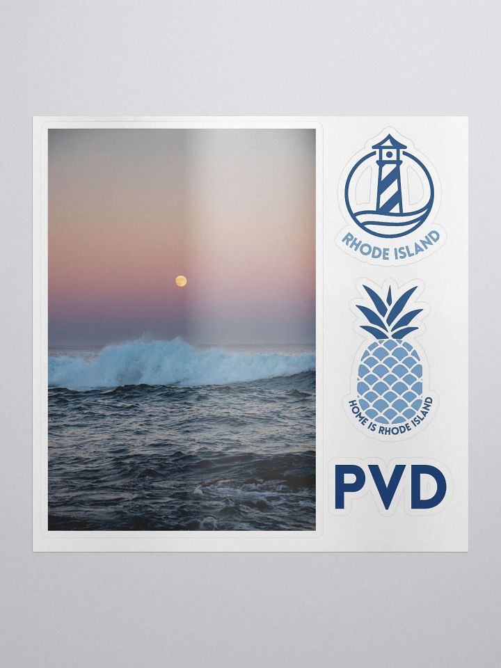 Moon Over the Cliff Walk Sticker Pack product image (1)