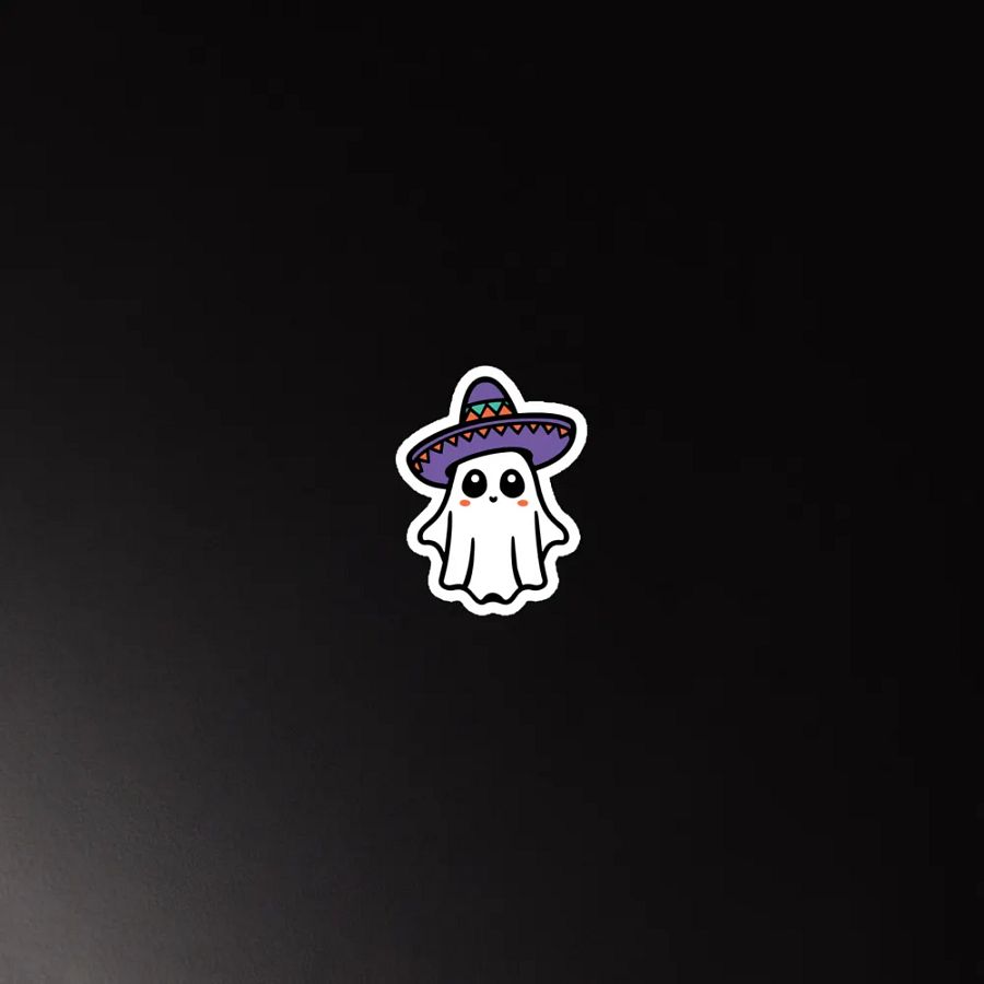 White Sombrero Ghost Magnet product image (4)