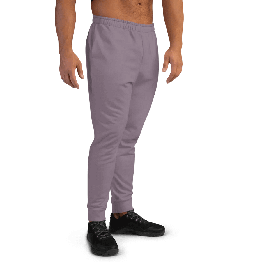 Plain Faded Orchid Grey Soft Summer Recycled Polyester Premium Men's Joggers by Treasure Pie product image (8)