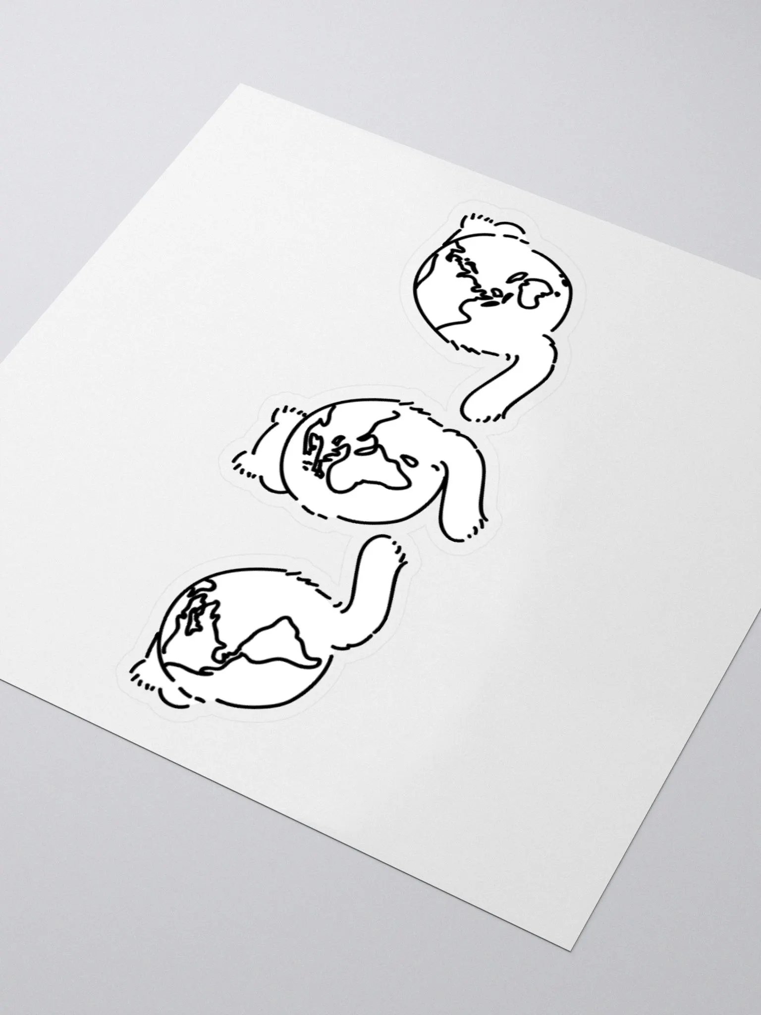 Planet Manul Trio - Sticker product image (8)