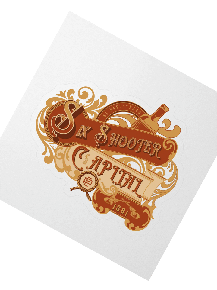 Six Shooter Capital Vintage Kiss Cut Sticker product image (2)