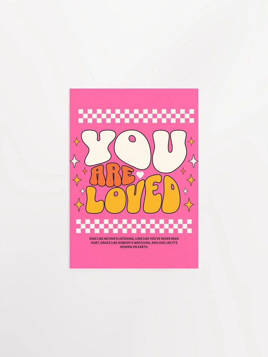 YOUR ARE LOVED Retro Typography Self-love Poster product image (8)
