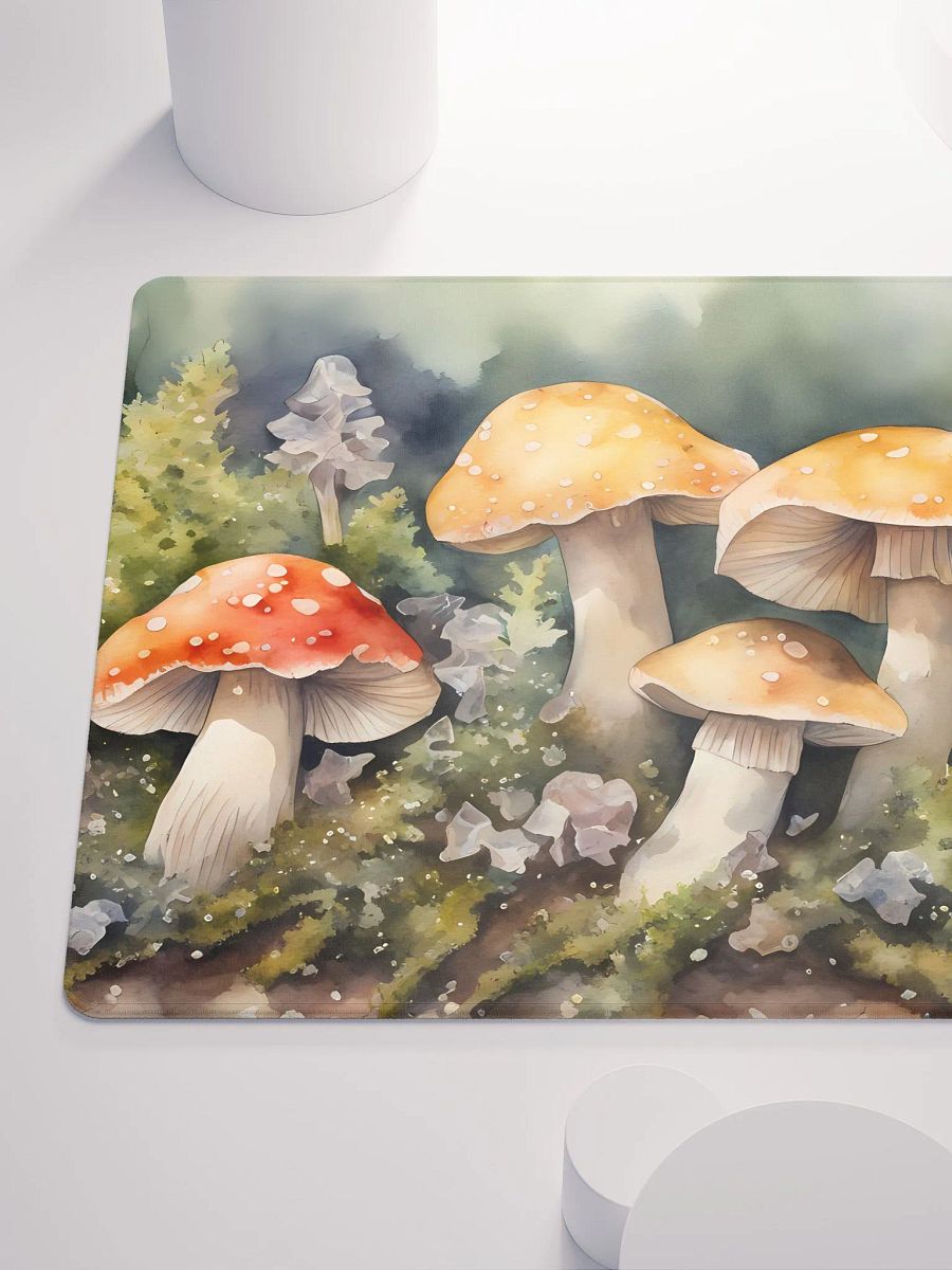 Red and Yellow Agarics in Moss, Gaming Mouse Pad, 2 Sizes product image (6)