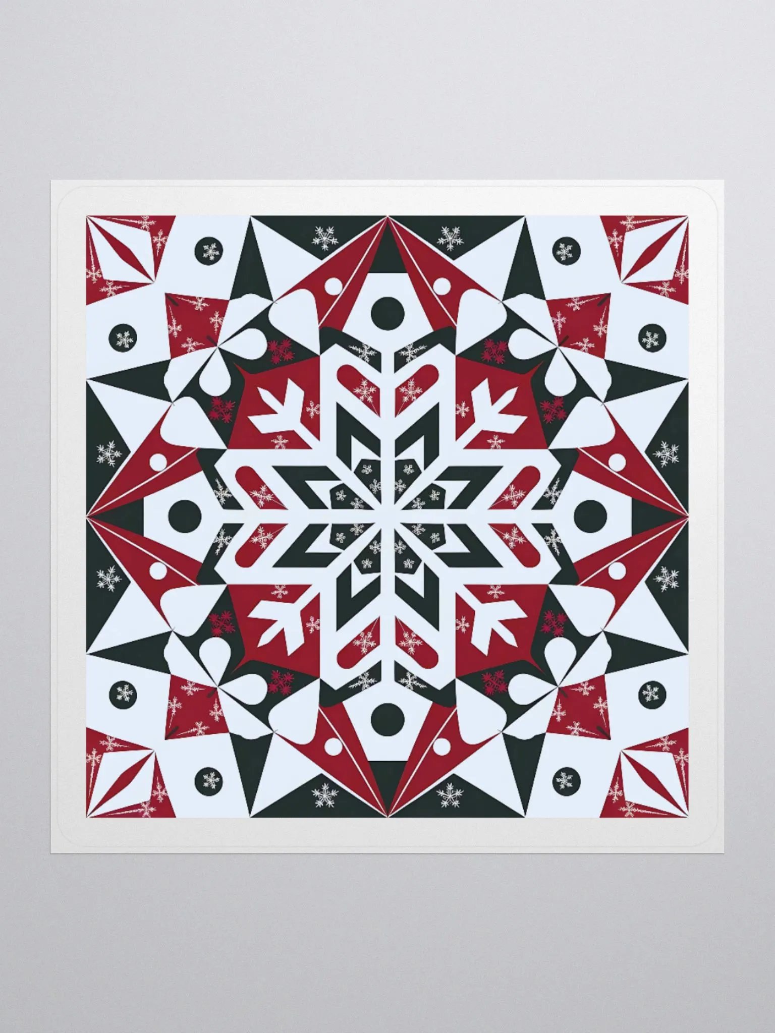 Symmetric Snowflake Kiss Cut Stickers product image (1)