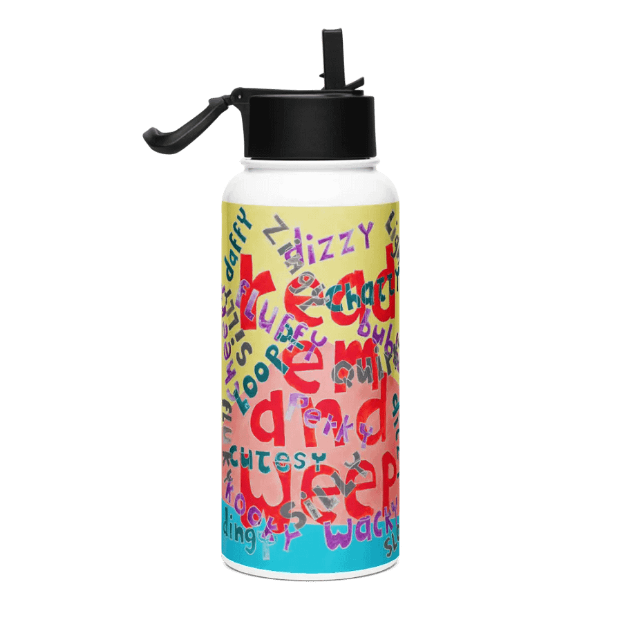 Read Em and Weep Stainless Steel Water Bottle with a Straw Lid product image (4)
