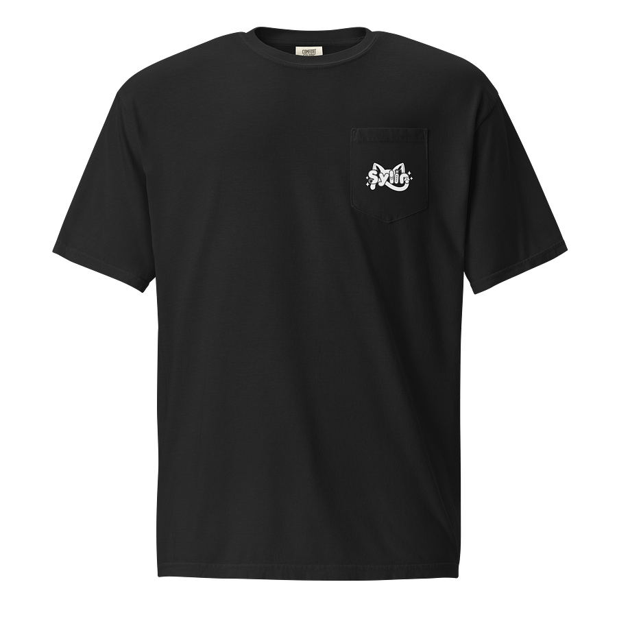 Minimalistic Cat Face Pocket Tee product image (1)