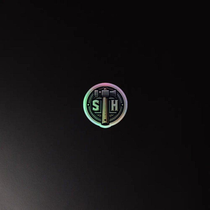 Star Hammer Kiss-Cut Holographic Sticker (Logo Only) product image (2)