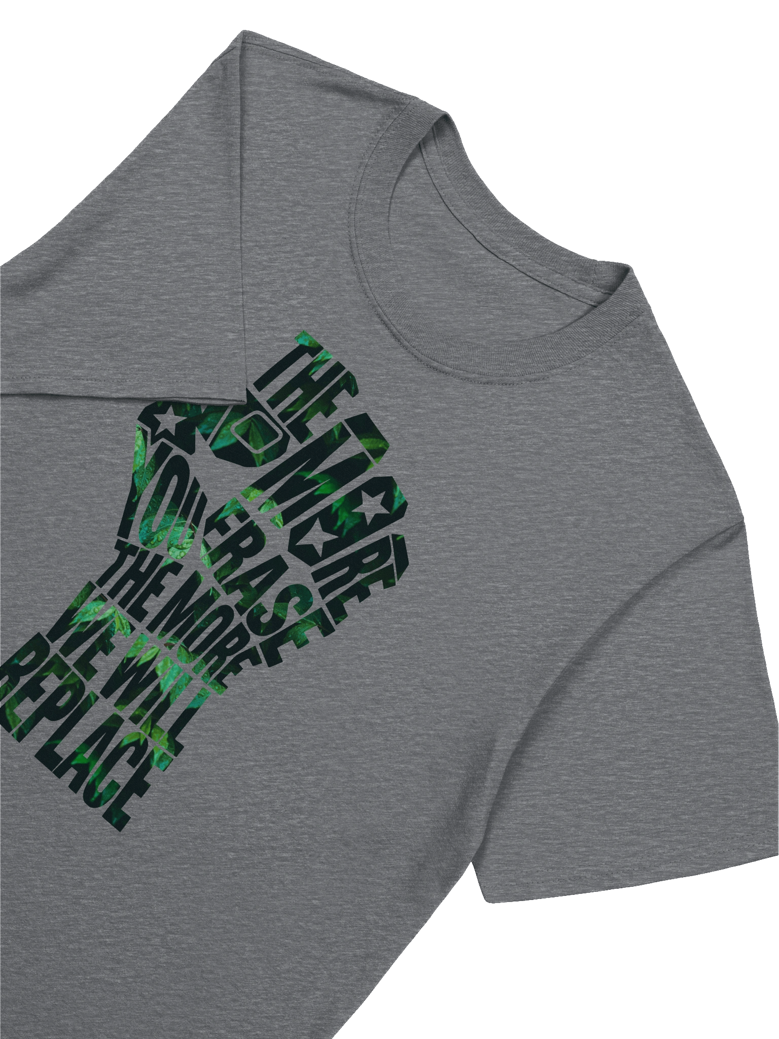 THE MORE YOU ERASE FIST Graphic T-Shirt Forest on White product image (1)