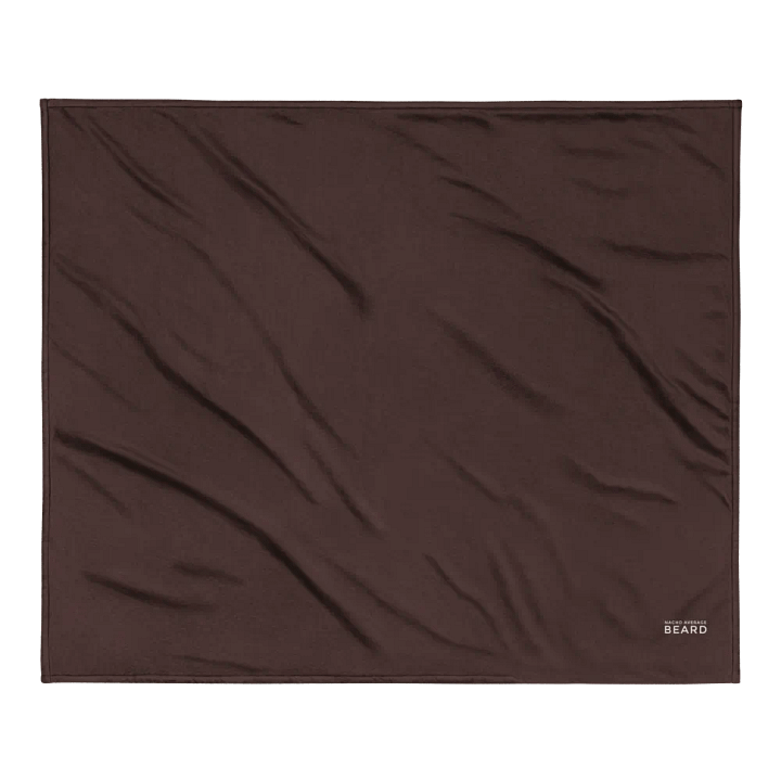 Nacho Average Beard Embroider Sherpa Blanket (Brown/ White) product image (2)