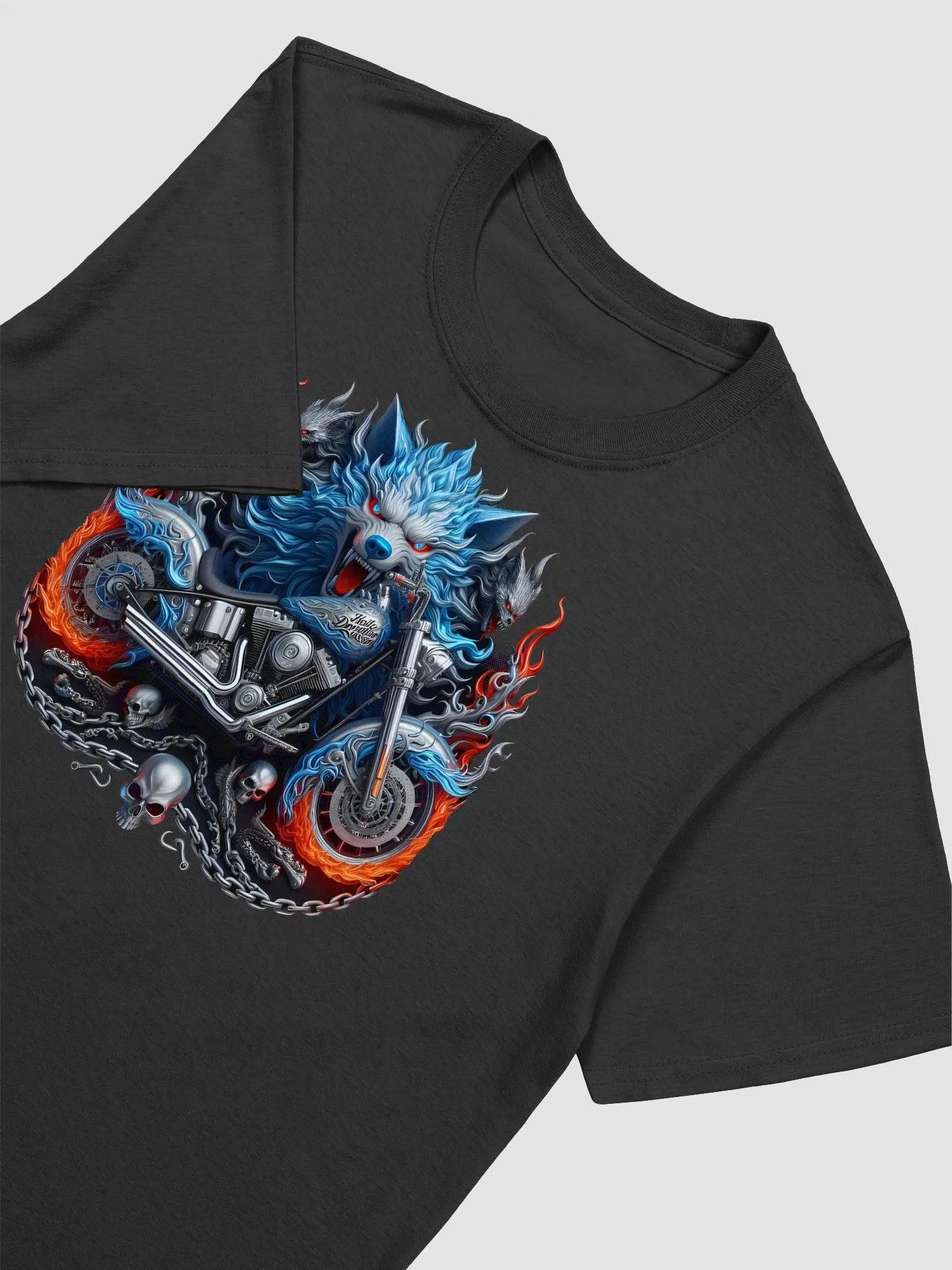 Fierce Fury Wolf Motorcycle T-Shirt #14 product image (3)