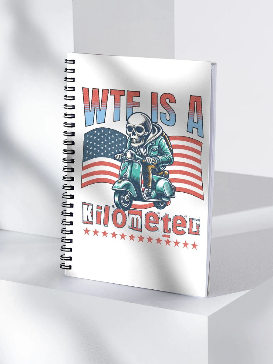 WTF Is A Kilometer? Skeleton Scooter Notebook product image (3)