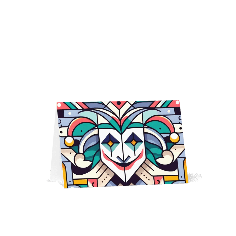 Abstract Joker Face Blank Card product image (1)