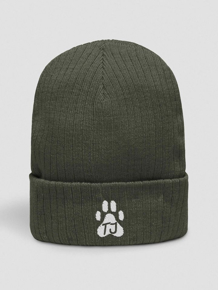 TJ Paw Recycled Cuffed Beanie (white detail) product image (3)