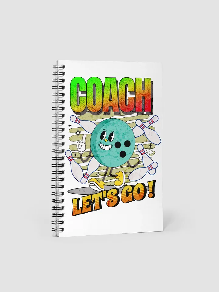 Retro Mascot Coach Bowling Energetic Spiral Notebook product image (1)