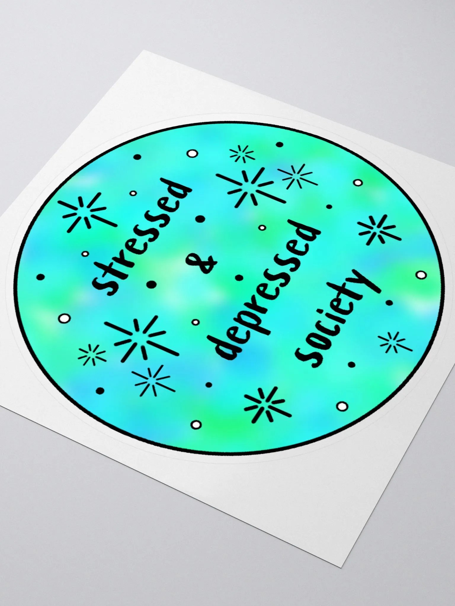 Stressed Depressed Society Sticker product image (3)