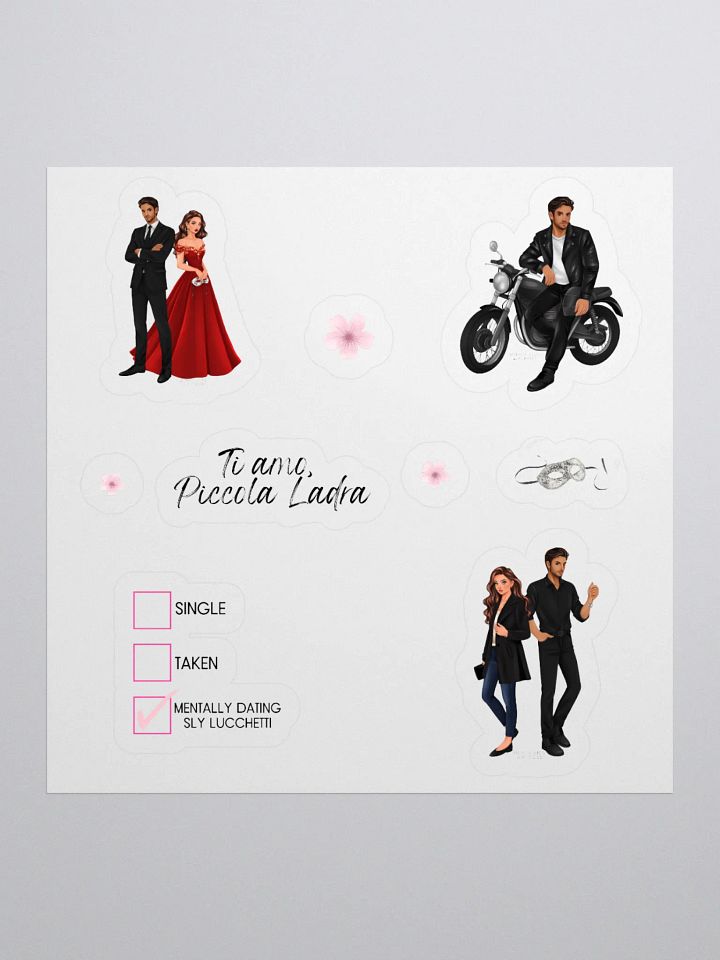 With a Kiss Sticker Sheet product image (1)