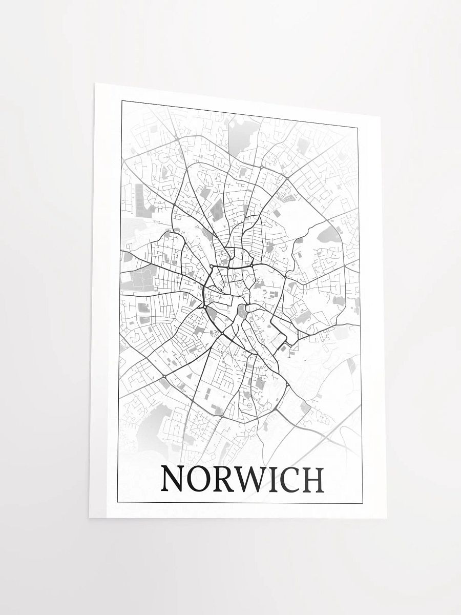 Norwich, England, city map print product image (14)