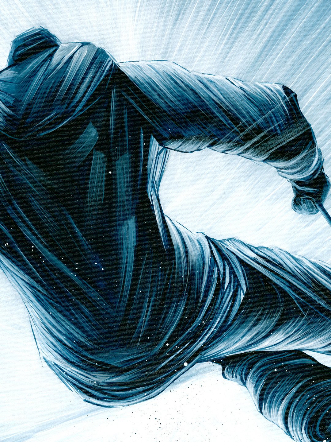 Skiing The Winter Light 2 - Original Painting product image (3)