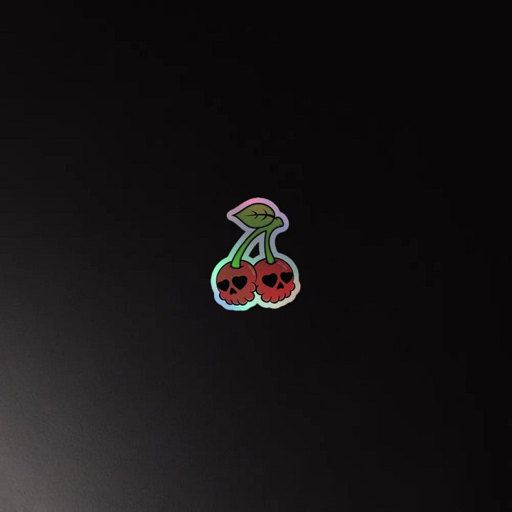 SKULL CHERRY STICKER product image (2)