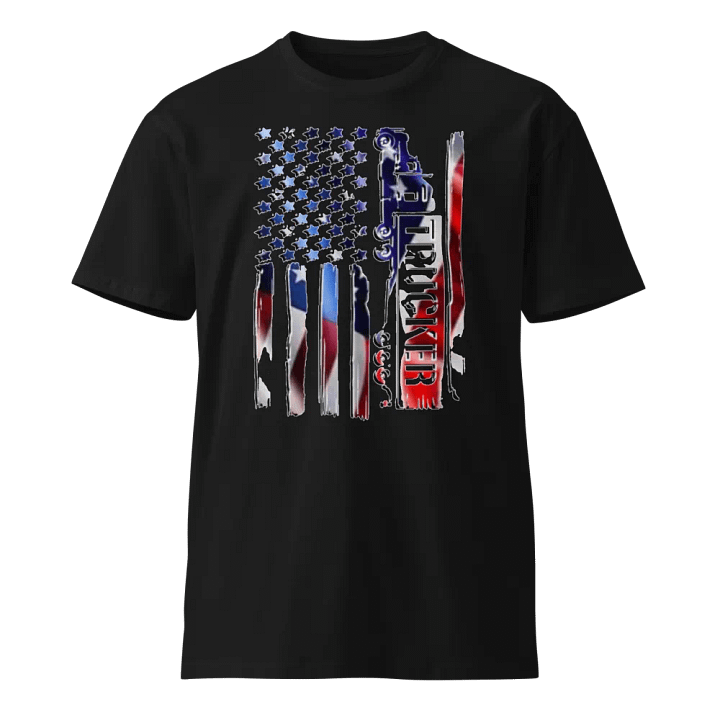 Patriotic Trucker Flag Tee product image (1)
