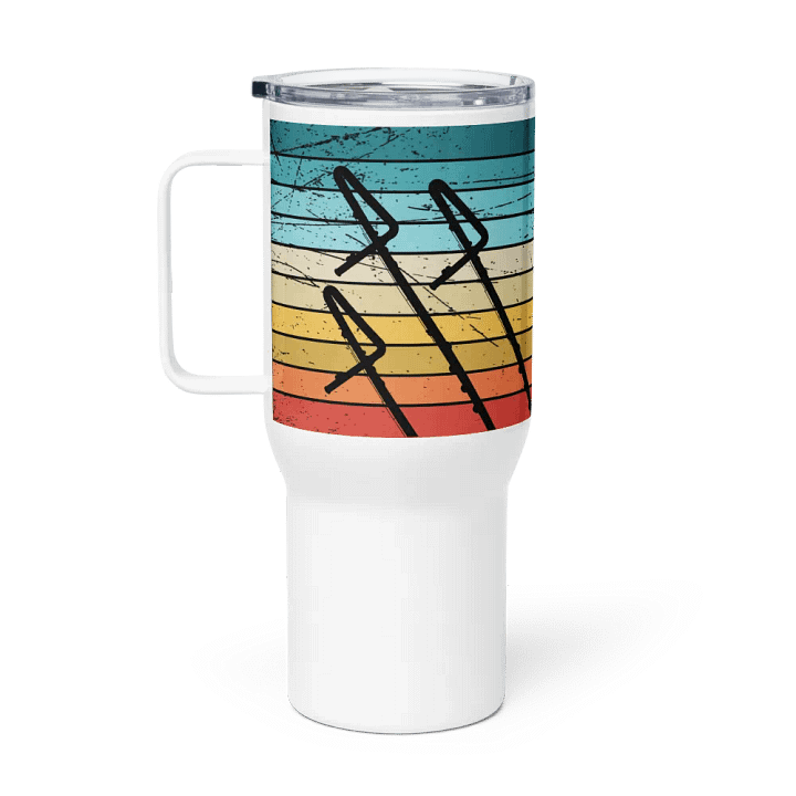 Retro Abstract Flute Stainless Steel Travel Mug - Contra product image (2)