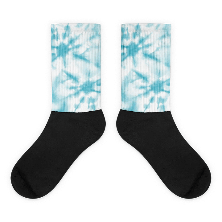 Customized Comfort: Black Foot Sublimated Socks product image (1)