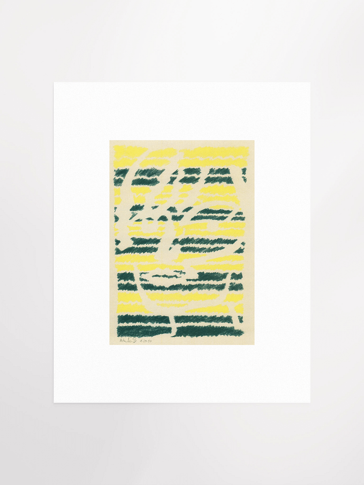 Head of a woman in green & yellow 04.29.90 Print product image (2)