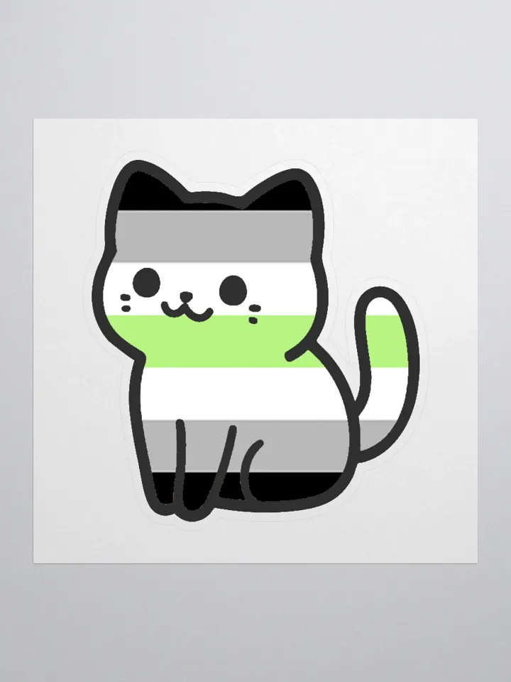 Agender Pride Kitty Sticker product image (1)