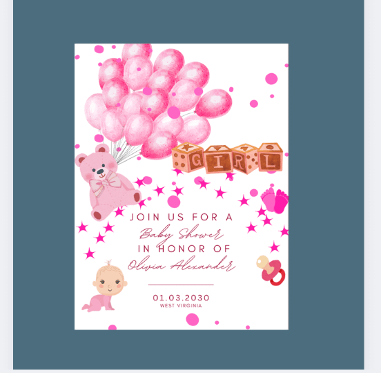 Baby Shower Digital Invitation, Instant Download Baby Shower Invite, Editable Invitation, Printable Baby Shower Template product image (2)