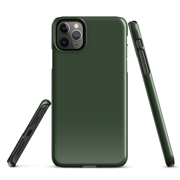 Colorado Pine Green Solid Color iPhone® Glossy Snap Case product image (3)
