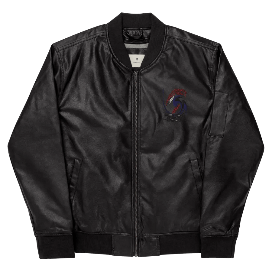 Faux Leather Bomber Jacket - Embroidered - Property Of HApex Gear 2024 product image (9)