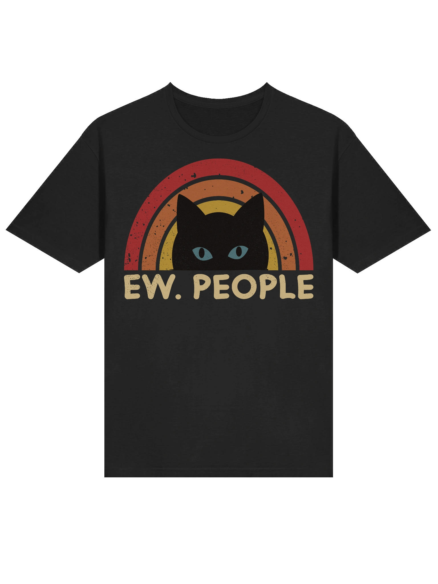 Ew. People Retro Cat Rainbow T-Shirt product image (15)
