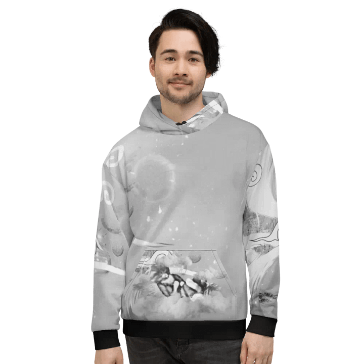 President Tubs all Custom All Over Hoodie B&W product image (2)