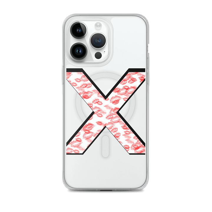 White X Red Lipstick Kisses Phone Case product image (1)