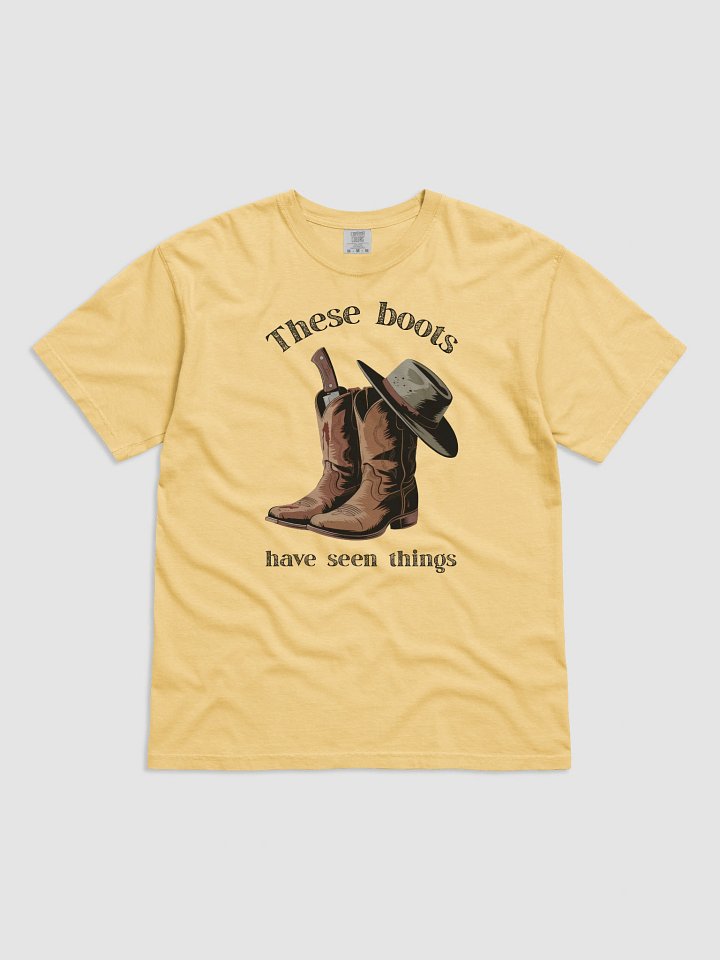 These Boots Have Seen Things - Western True Crime Gift Tee - Light product image (18)