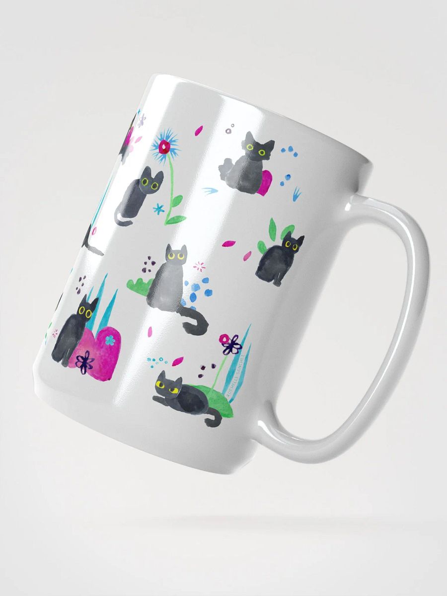 Derpy Floral Cat Fam Mug 15 oz product image (3)