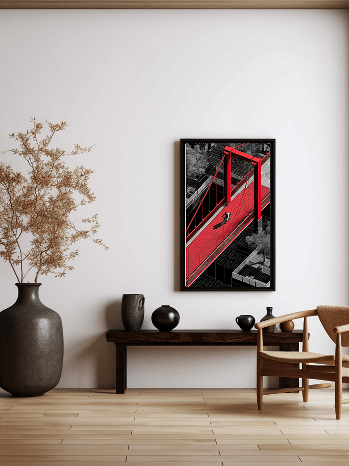 Red Bridge Passage Downloadable Poster product image (1)
