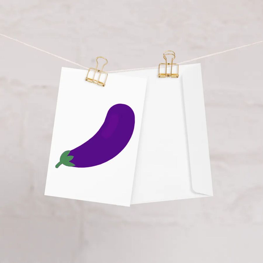 I Love Eggplant Greeting Card product image (12)