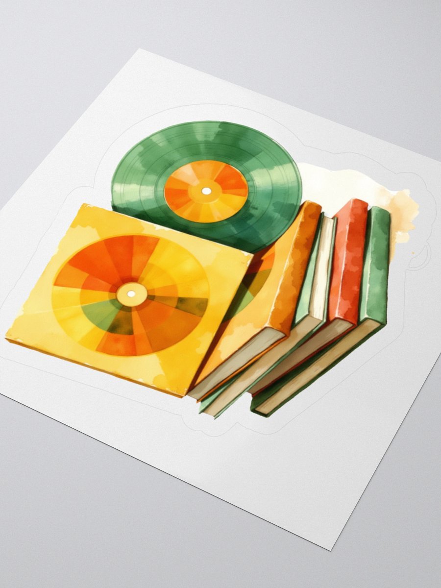 Vinyl Record and Books Kiss Cut Stickers product image (7)
