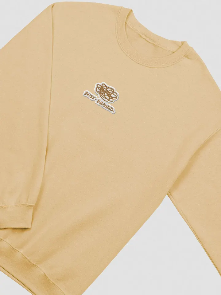 BUSY-BRAINED embroidered crewneck (brass bubble design) product image (1)