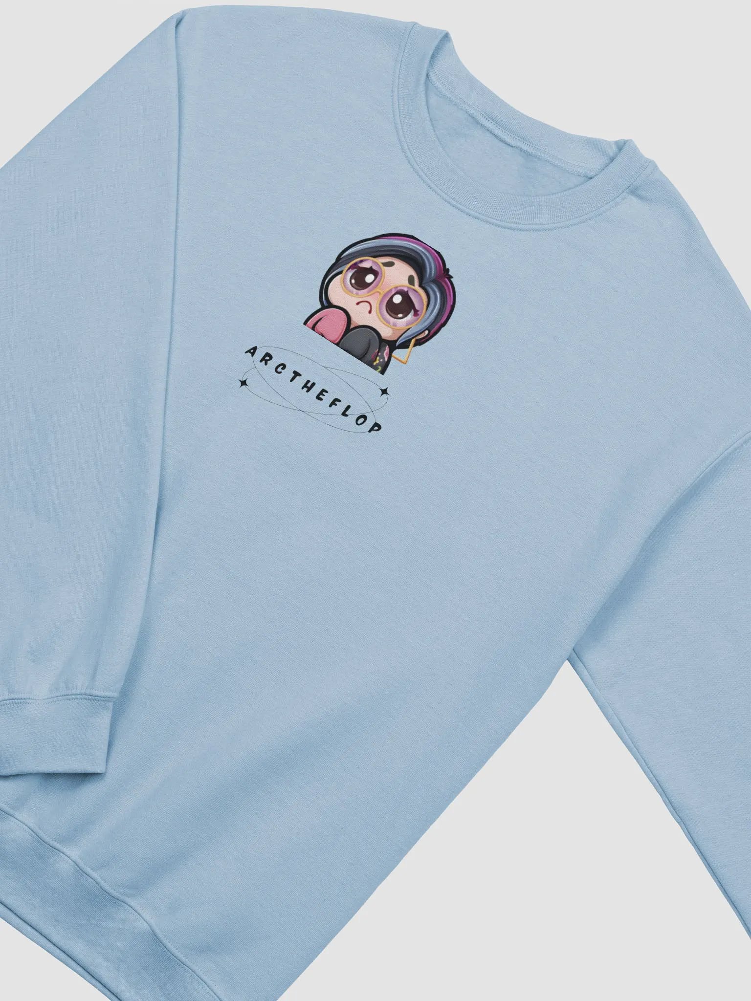 arc yui beg light blue crewneck product image (3)