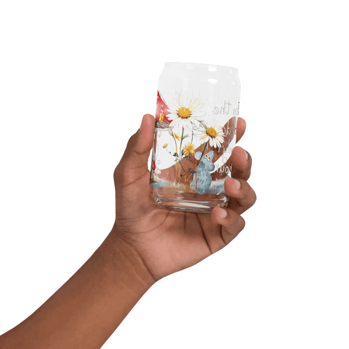 Passing Clouds: Weathering the Storm Glass Can | 16oz | Elegant Drinkware product image (2)