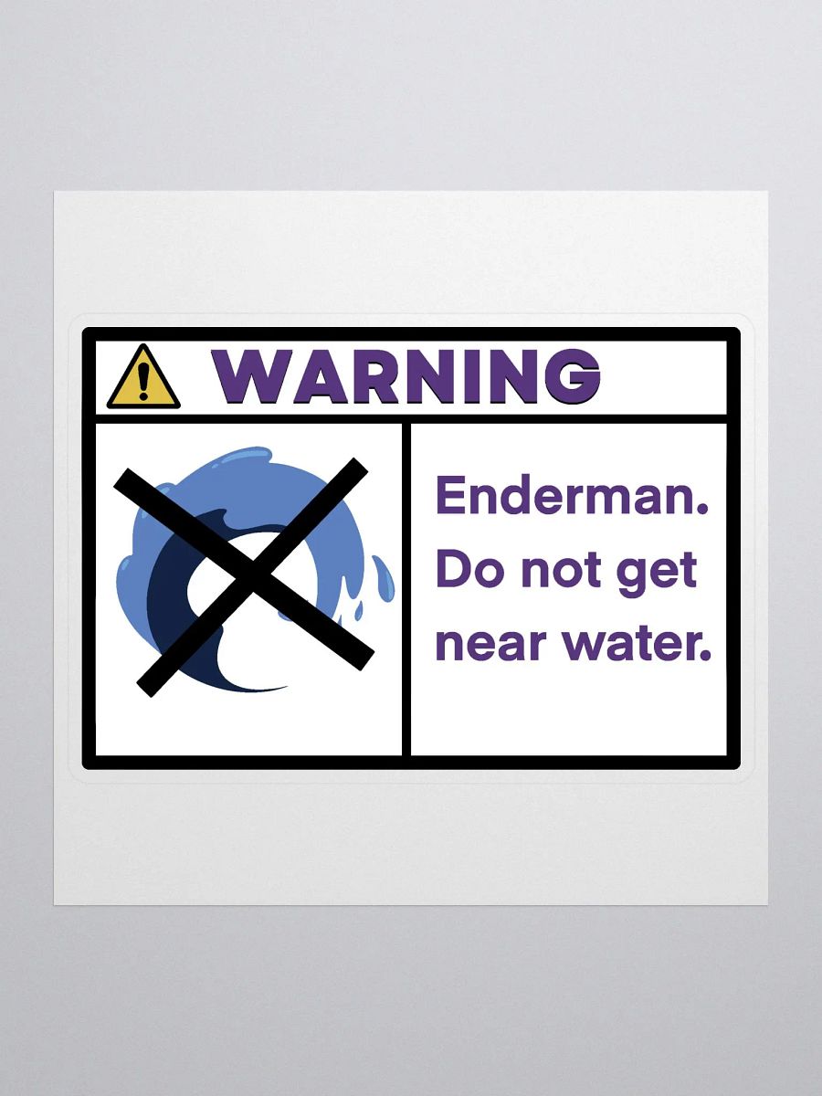 WARNING: Enderman Sticker product image (1)