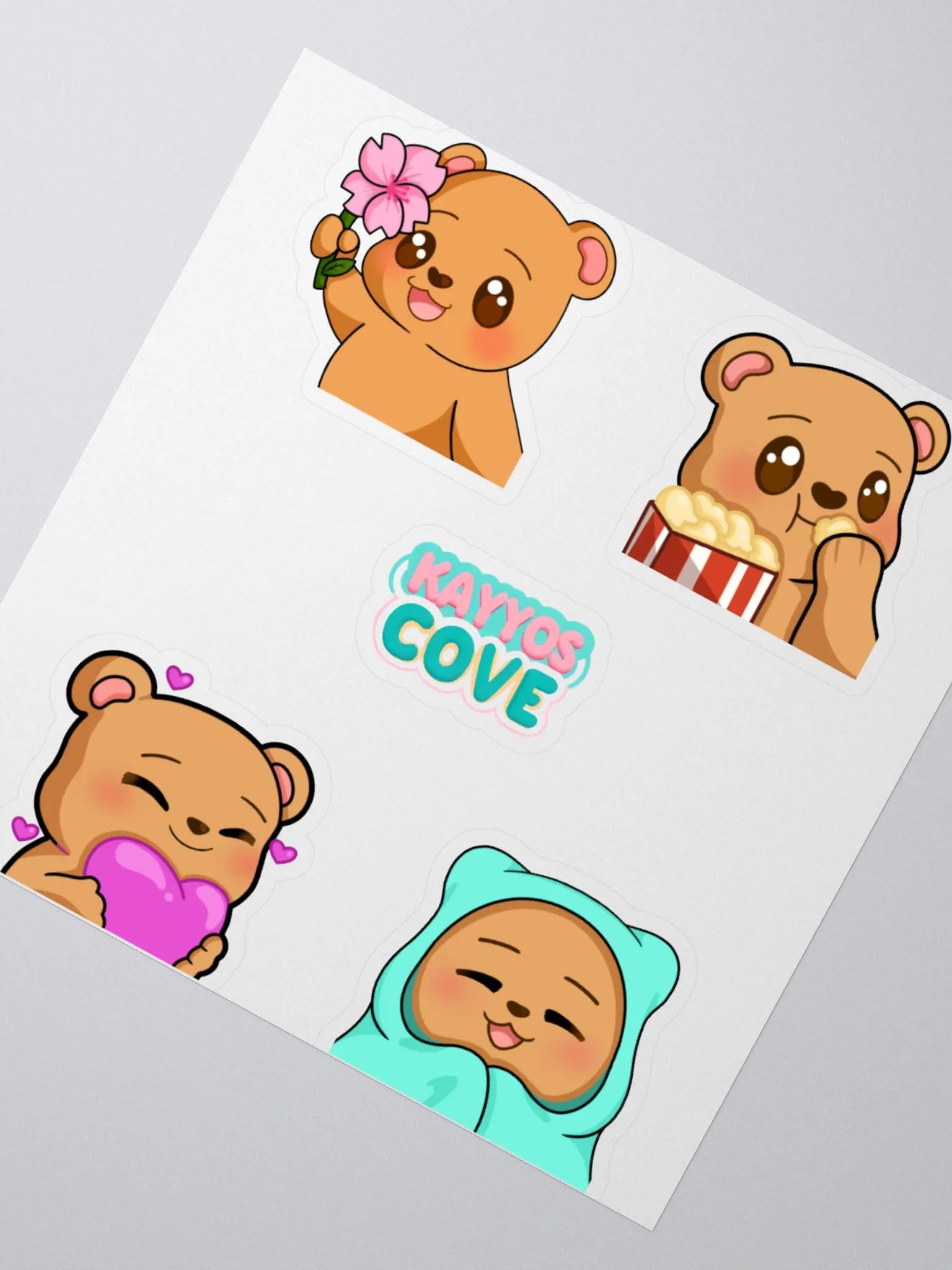 Adorable Bear Cub Affection Stickers product image (2)