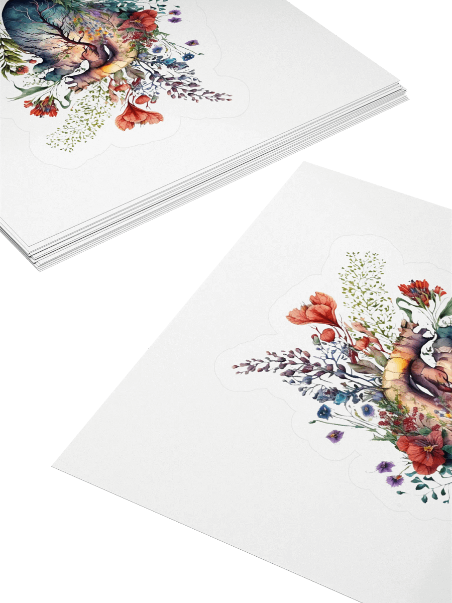 Wildflower Heart Sticker – Floral Anatomy Watercolor product image (12)